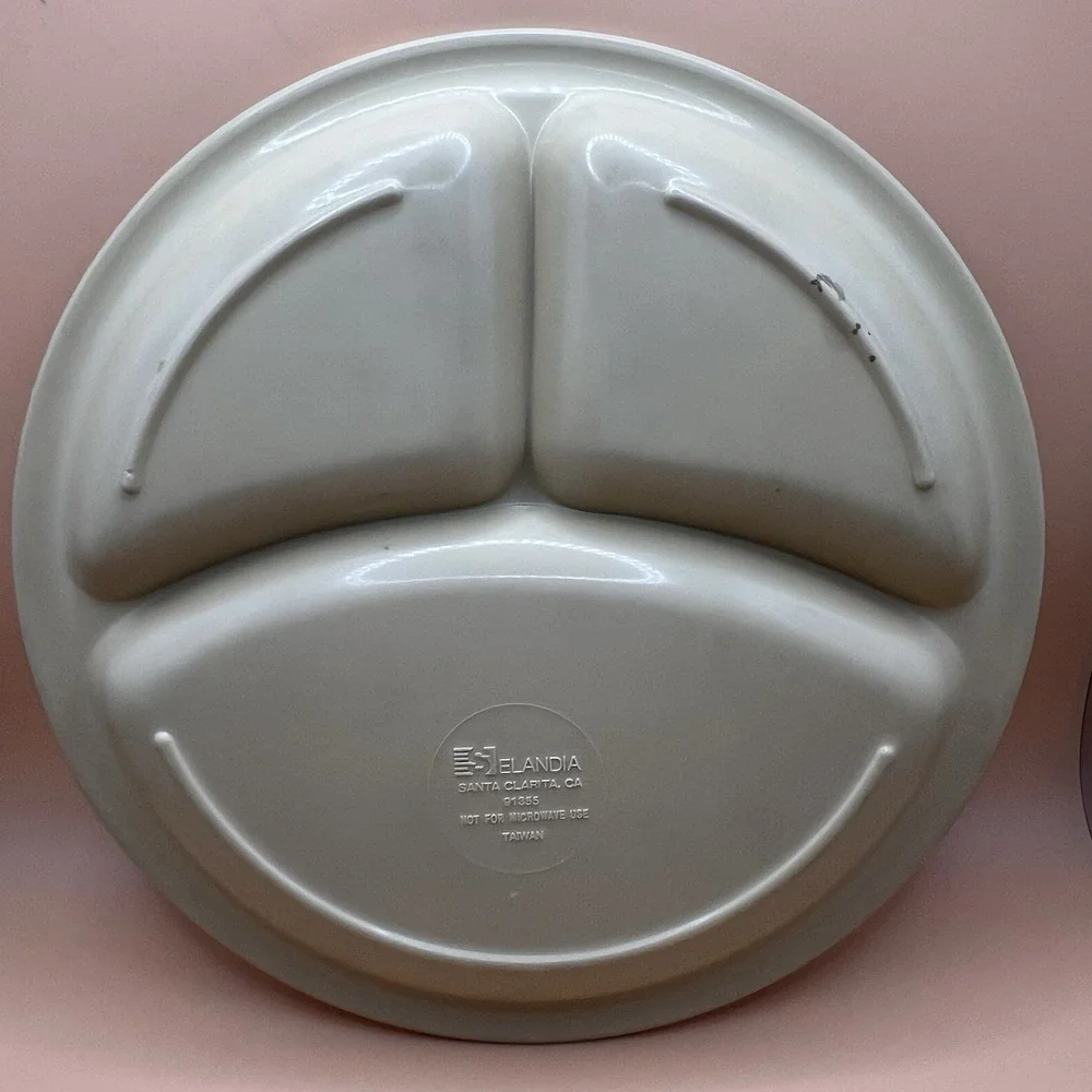 Pfaltzgraff Selandia Vintage 90's Divided Plate Bunny Rabbits Kids Toddler